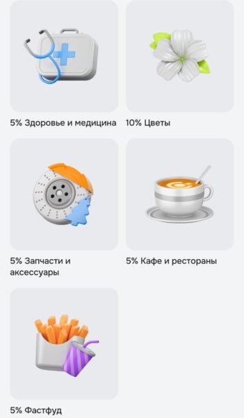 какие категории кэшбэка в ОТП банке по дебетовой и кредитной карте